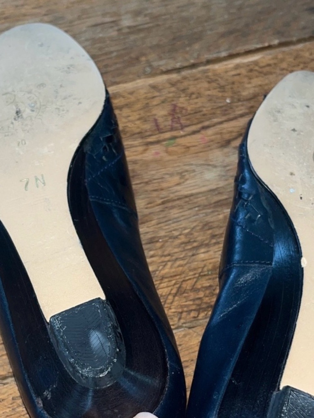 Bandolino Navy Woven Pointed Toe Flats - Picture 4 of 4